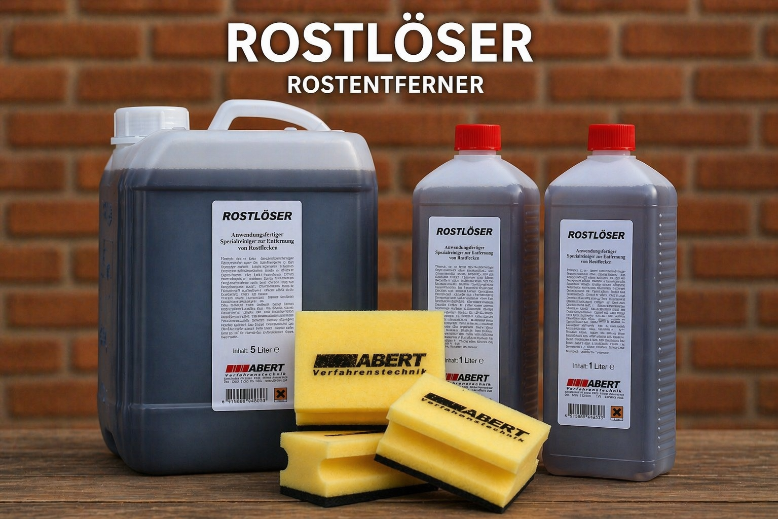 Rostlöser für Pflaster, Klinker & Fassade – Entfernt Rostflecken & Oxidationen